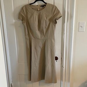 Brooks Brothers Short-Sleeve Fit-and-Flare Midi Dress